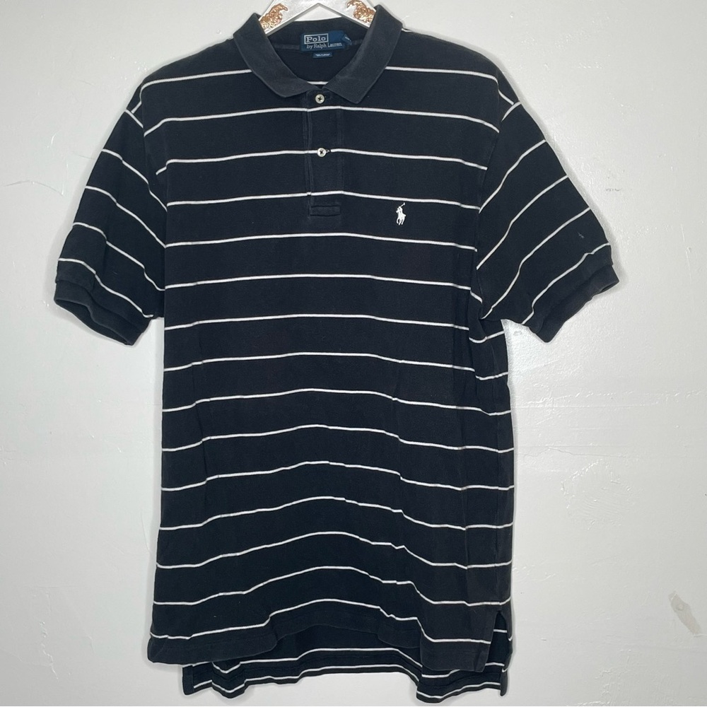 POLO BY RALPH LAUREN BLACK AND WHITE STRIPED SHIRT SZ MENS XL